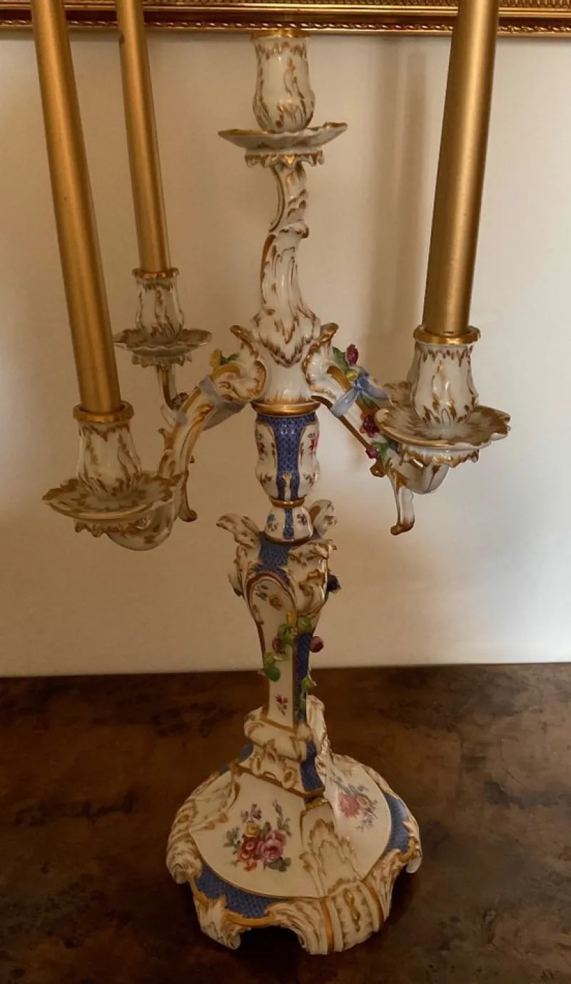 Discount Pamono Rocaille Porcelain Candelabra from KPM Berlin