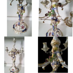 Discount Pamono Rocaille Porcelain Candelabra from KPM Berlin
