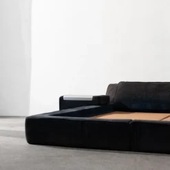 Pamono Roche Bobois Suede Bed Frame, 1970s> Daybeds & Chaises Lounges