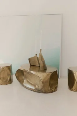 Sale Pamono Rocher Medium Decorative Table in Brass by Atelier Ellery