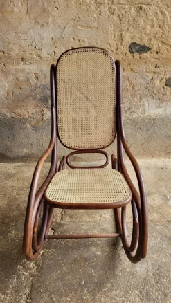 Pamono Rocking Chair in Bentwood, Early 20th Century><noscript><img width=
