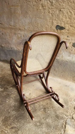 Pamono Rocking Chair in Bentwood, Early 20th Century><noscript><img width=