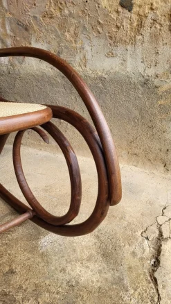 Pamono Rocking Chair in Bentwood, Early 20th Century><noscript><img width=
