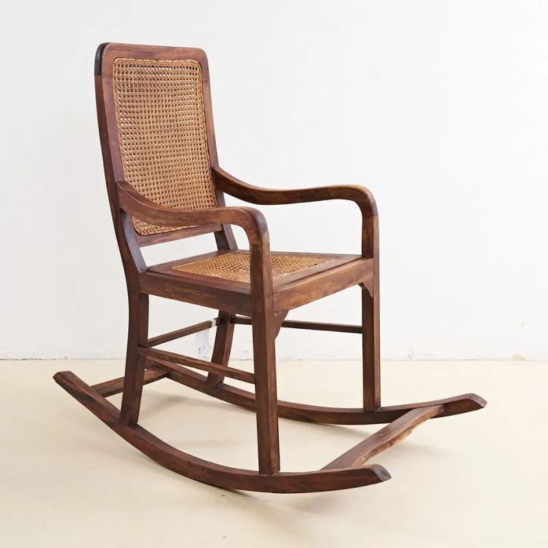 Online Pamono Rocking Chair in Vienna Straw, 1900s