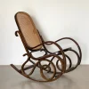 New Pamono Rocking Chair in Wood and Straw, 1960s