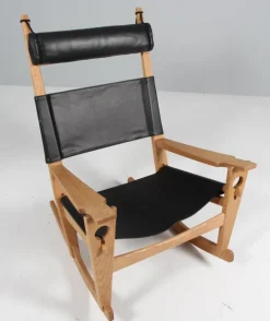 Hot Pamono Rocking Lounge Chair attributed to Hans J. Wegner for Getama, 1970s