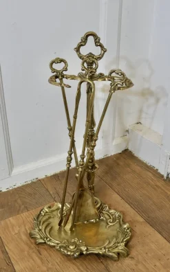 Best Pamono Rococo Style Fireside Companion Set, 1890s, Set of 4