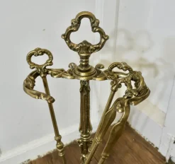 Best Pamono Rococo Style Fireside Companion Set, 1890s, Set of 4