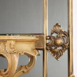 Pamono Rococo Style Gilded Wood Mirror, Italy, 20th Century><noscript><img width=