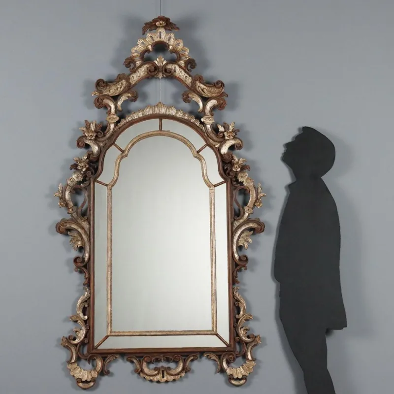 Pamono Rococo Style Mirror in Lacquered Painted Wood> Mirrors