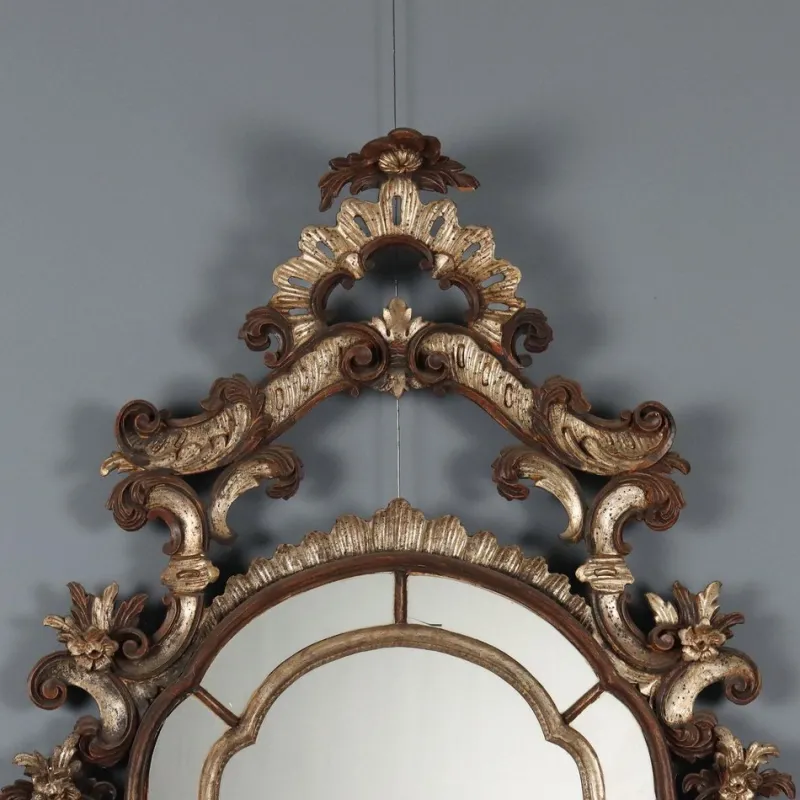 Pamono Rococo Style Mirror in Lacquered Painted Wood> Mirrors