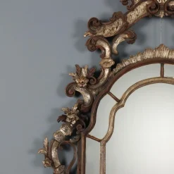 Pamono Rococo Style Mirror in Lacquered Painted Wood><noscript><img width=