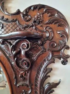Pamono Rococo Style Mirror in Mahogany><noscript><img width=