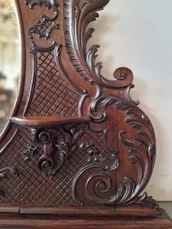 Pamono Rococo Style Mirror in Mahogany><noscript><img width=