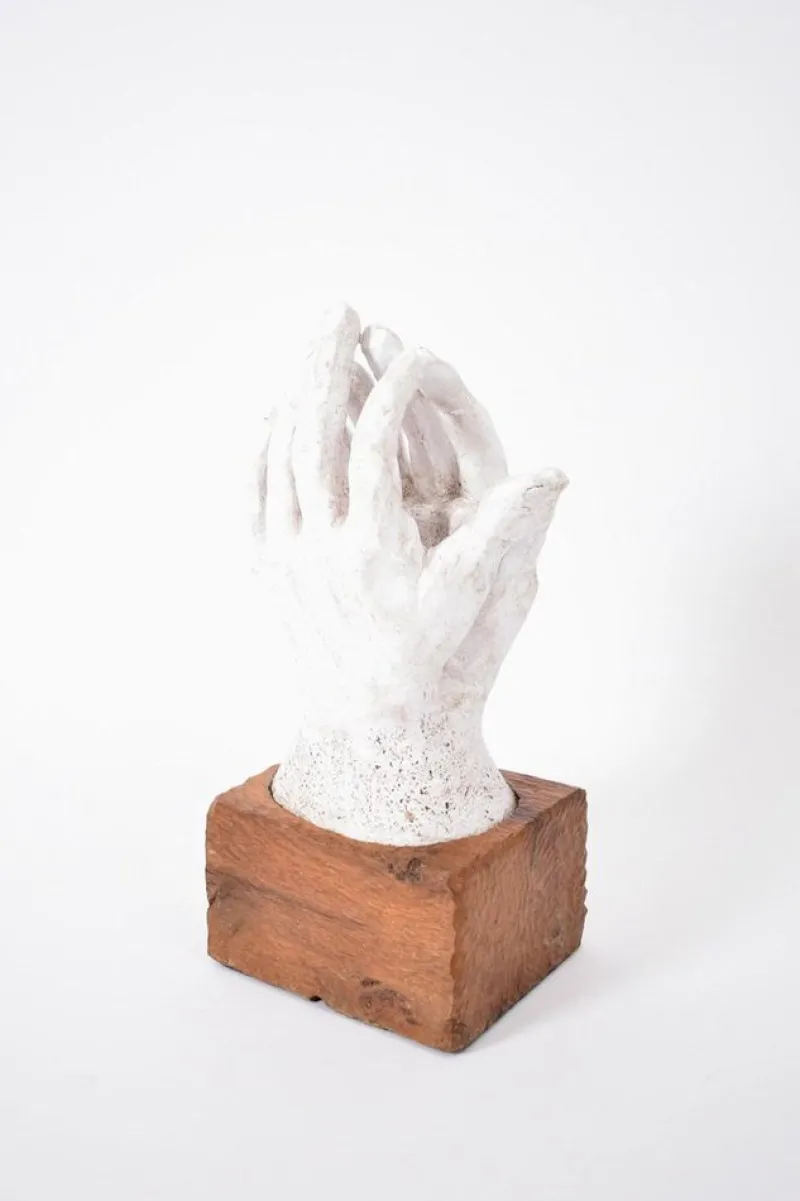 Pamono Rodin, Figurative Sculpture, 1960s, Plaster on Wood Base> Sculpture