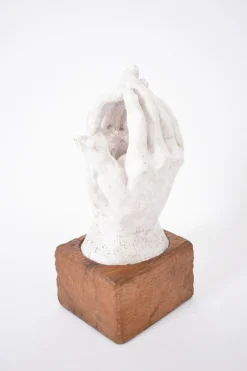 Pamono Rodin, Figurative Sculpture, 1960s, Plaster on Wood Base><noscript><img width=