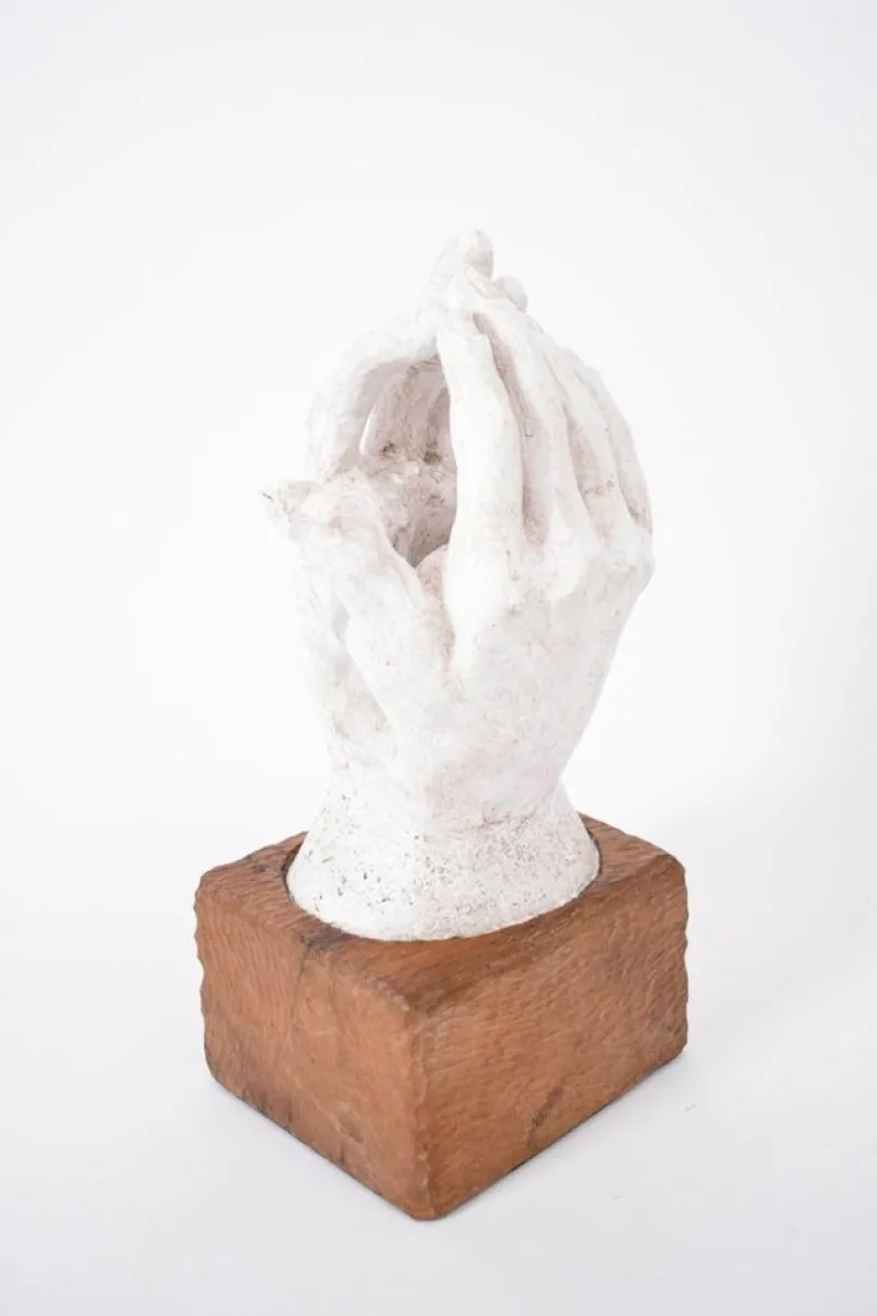 Pamono Rodin, Figurative Sculpture, 1960s, Plaster on Wood Base> Sculpture
