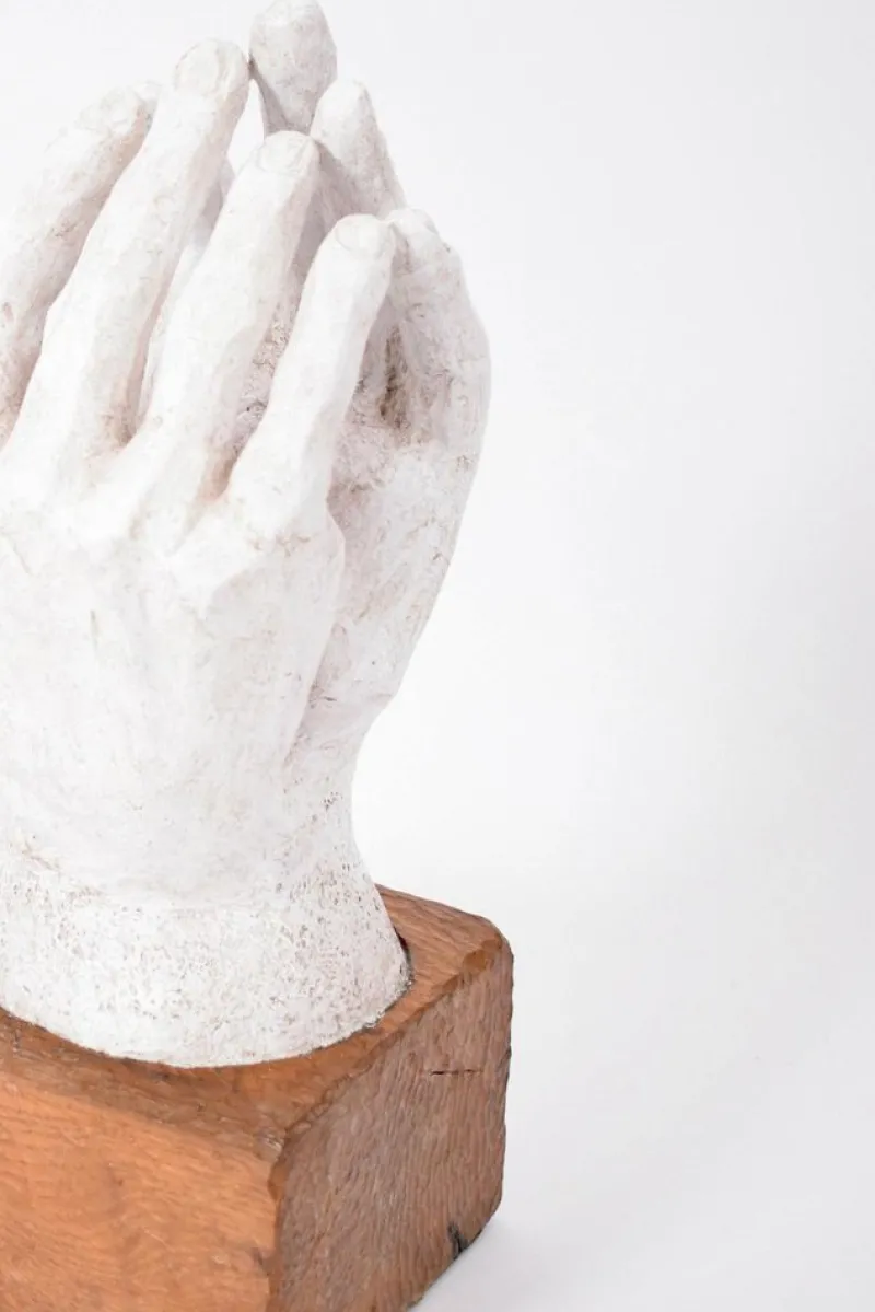 Pamono Rodin, Figurative Sculpture, 1960s, Plaster on Wood Base> Sculpture