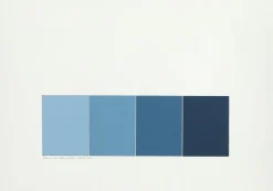 Pamono Rolf Hans, 1975, 4 Gouaches on Laid Paper, Color Field, Hardedge, Set of 4> Minimalist