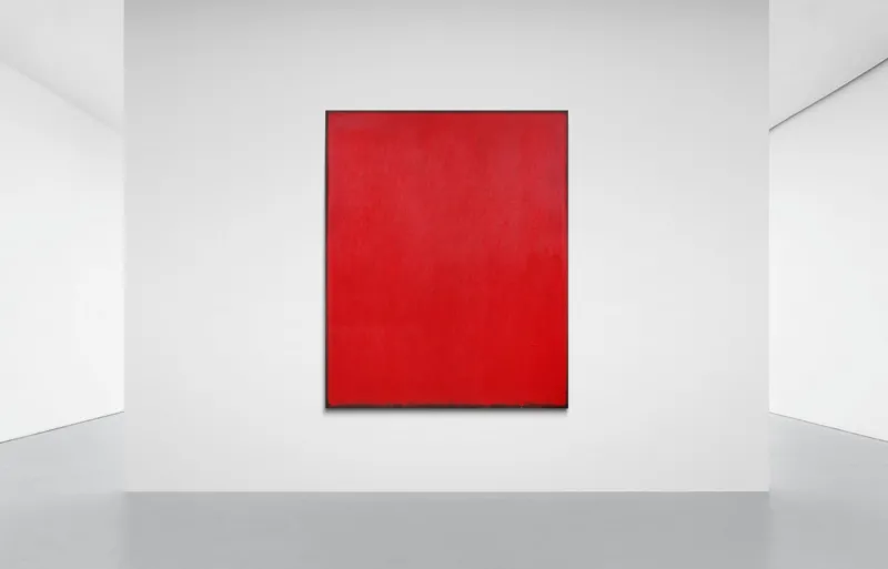 Outlet Pamono Rolf Hans, Large Red Monochrome Painting