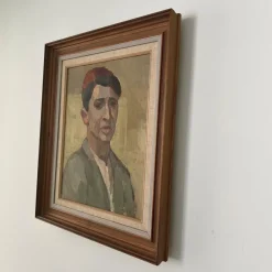 Pamono Rolf Norrman, Young Man, 1950s, Oil on Canvas, Framed><noscript><img width=
