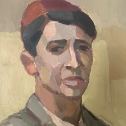 Pamono Rolf Norrman, Young Man, 1950s, Oil on Canvas, Framed><noscript><img width=