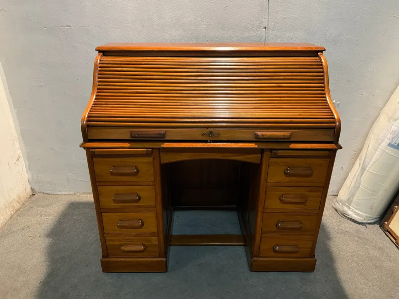 Outlet Pamono Roller Shutter Desk, 1890s