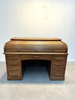 Outlet Pamono Roll-Top Desk in Oak
