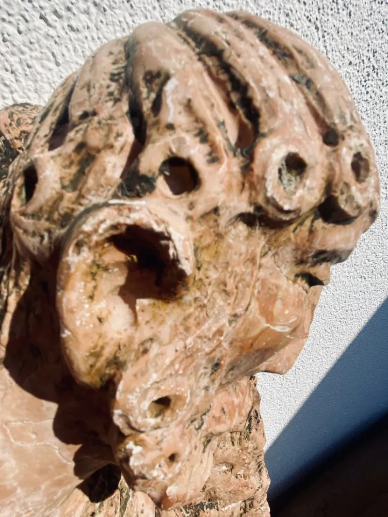 Discount Pamono Romanesque Petrus Marmo Rosso Verona Sculpture in Stone, 1800s