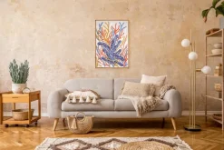 Pamono Romina Milano, Blue Coral Seascape, 2025, Mixed Media on Paper><noscript><img width=