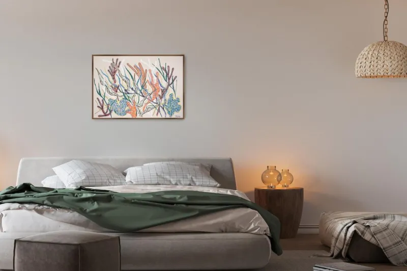 Hot Pamono Romina Milano, Coral Mosaic, 2025, Gouache