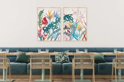 Pamono Romina Milano, Tropical Abundance Diptych, 2025, Mixed Media on Paper> Work On Paper