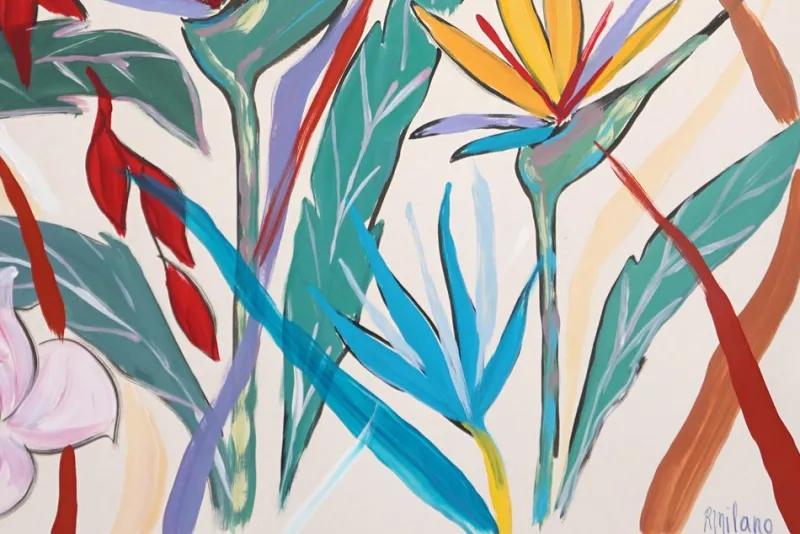 Pamono Romina Milano, Tropical Abundance Diptych, 2025, Mixed Media on Paper> Work On Paper