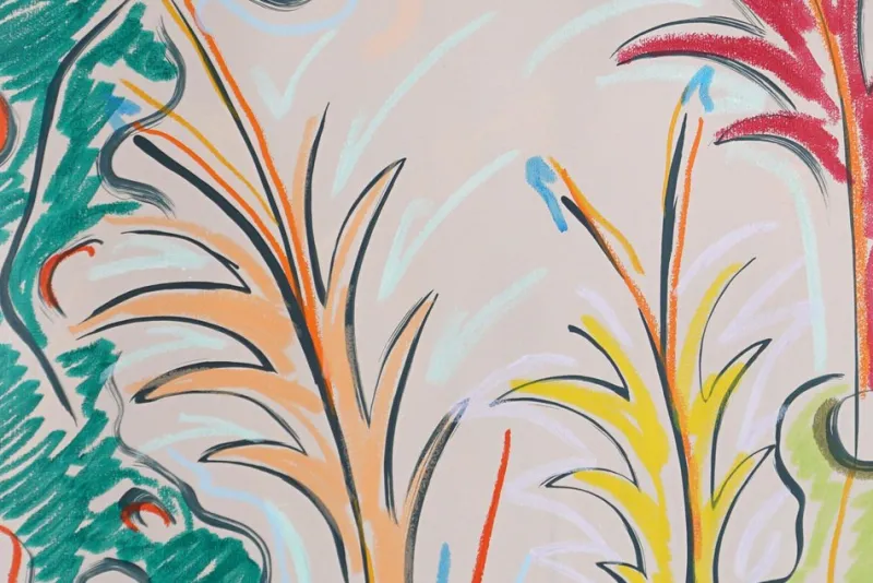 New Pamono Romina Milano, Vivid Lush Leaves, 2025, Mixed Media on Paper