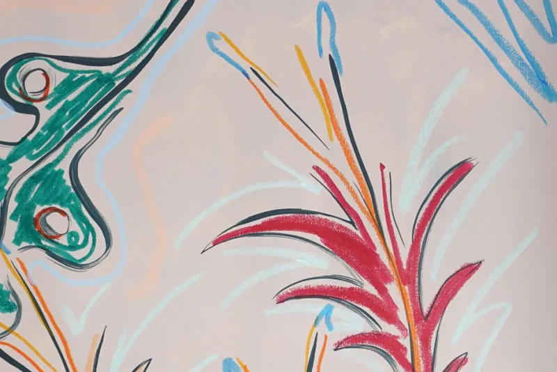 New Pamono Romina Milano, Vivid Lush Leaves, 2025, Mixed Media on Paper