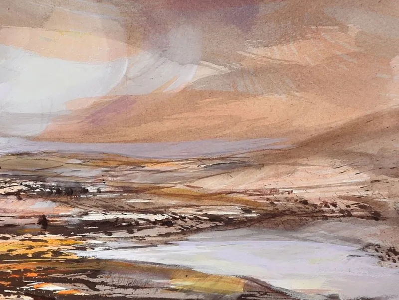 Best Pamono Ronald Lowe, Yorkshire Dales Landscape, Watercolour, Mid 20th Century, Framed