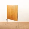 Clearance Pamono Room Divider in Chrome-Plated Tubular Steel Frame with Plate Ends & Ash Panels