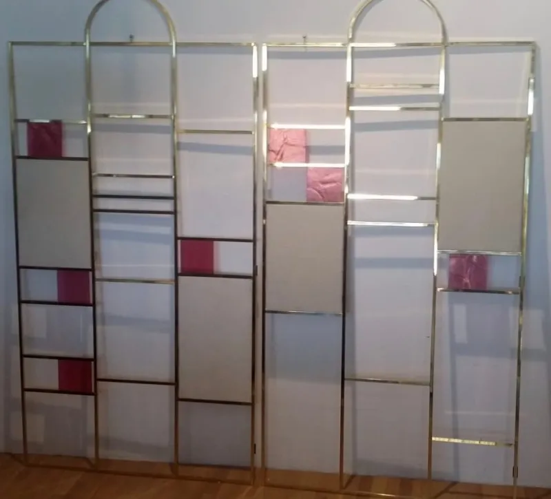 Clearance Pamono Room Divider Walls in Brass, 1970s, Set of 2