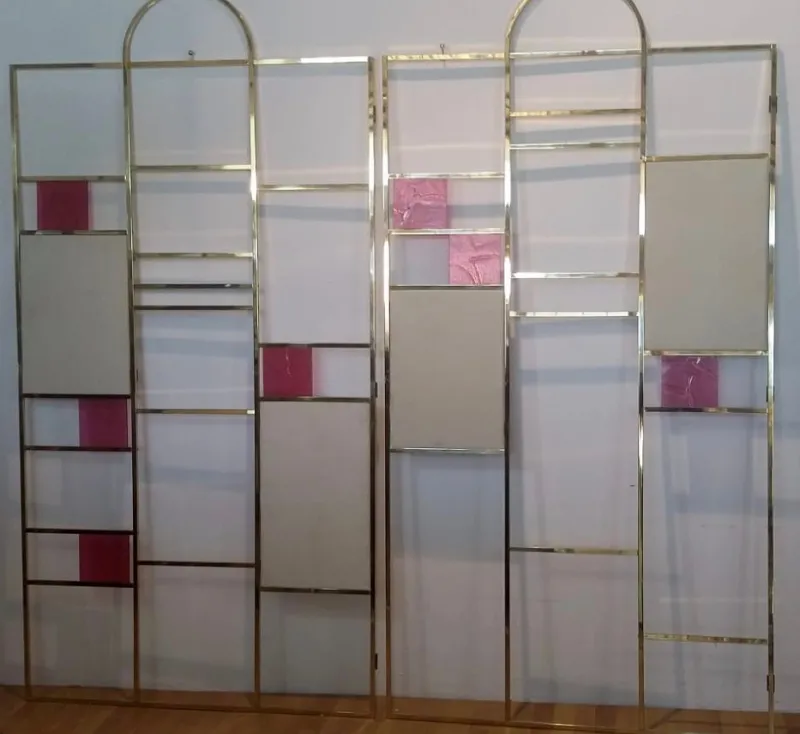 Clearance Pamono Room Divider Walls in Brass, 1970s, Set of 2