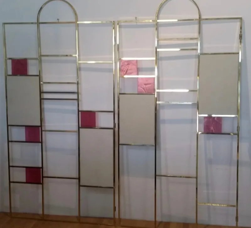 Clearance Pamono Room Divider Walls in Brass, 1970s, Set of 2