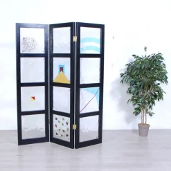 Pamono Room Divider with 12 Murano Glass Tiles, 1990s><noscript><img width=