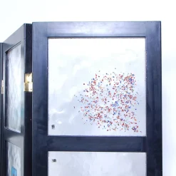 Pamono Room Divider with 12 Murano Glass Tiles, 1990s><noscript><img width=