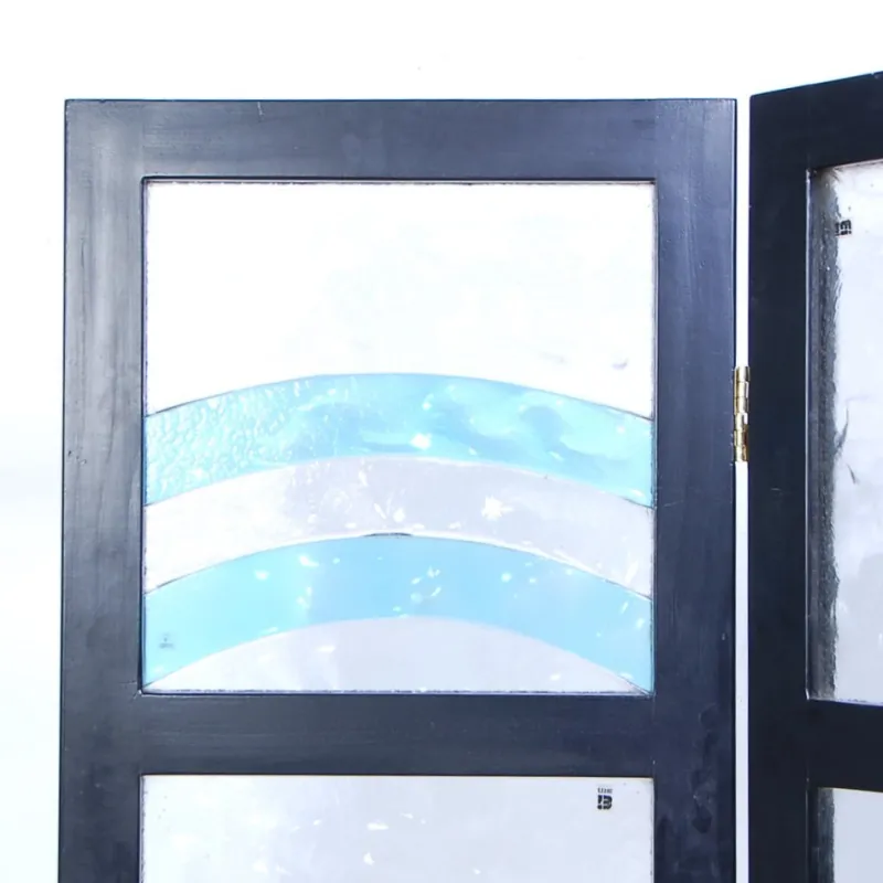 Pamono Room Divider with 12 Murano Glass Tiles, 1990s> Room Dividers & Screens