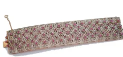 Hot Pamono Rose Gold and Silver Bracelet with Rubies and Diamonds