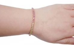 Sale Pamono Rose Gold Bracelet with Amethysts and Garnets