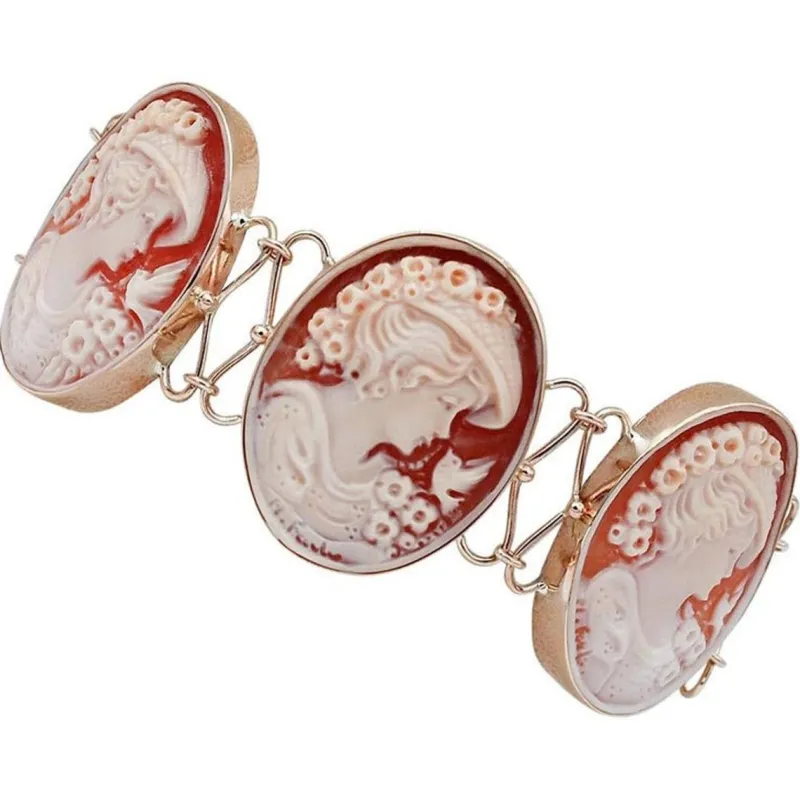 Outlet Pamono Rose Gold Bracelet with Cameos