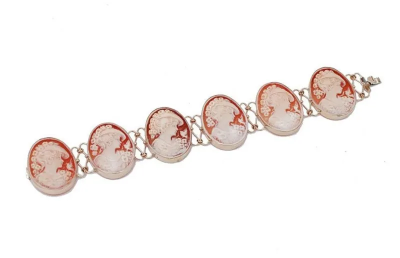 Outlet Pamono Rose Gold Bracelet with Cameos