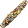 Hot Pamono Rose Gold Bracelet with Yellow and Blue Topaz