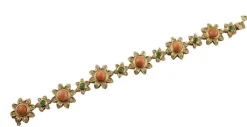 Best Pamono Rose Gold Flower Bracelet with Diamonds and Emeralds