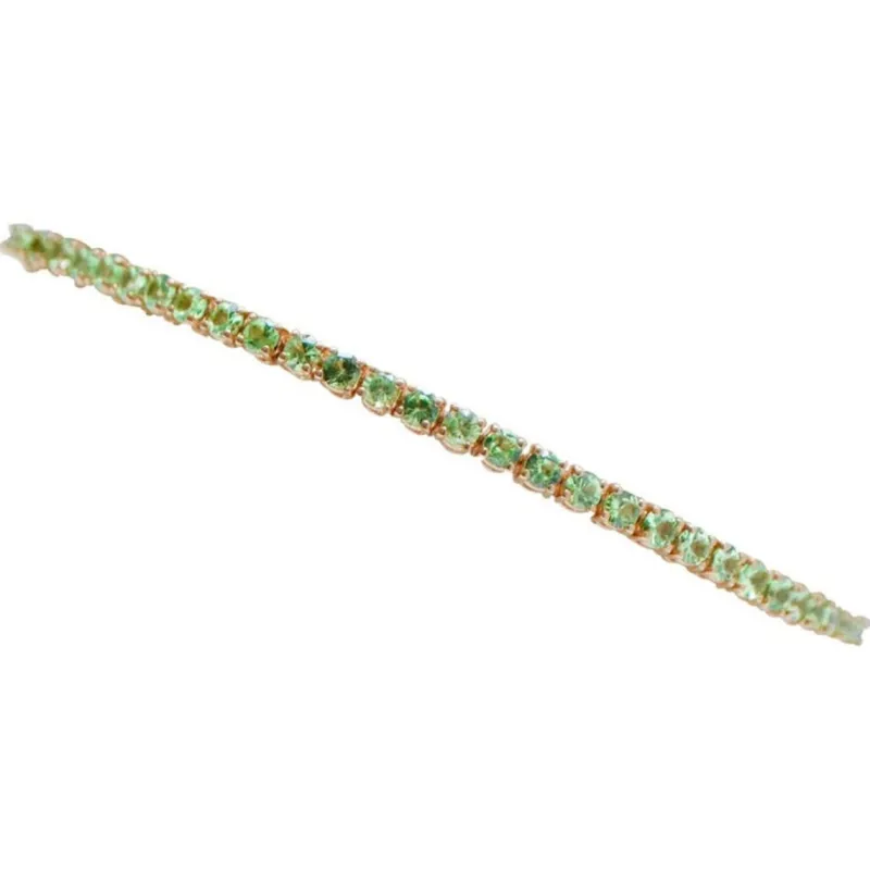 Pamono Rose Gold Tennis Bracelet with Tsavorite> Bracelets